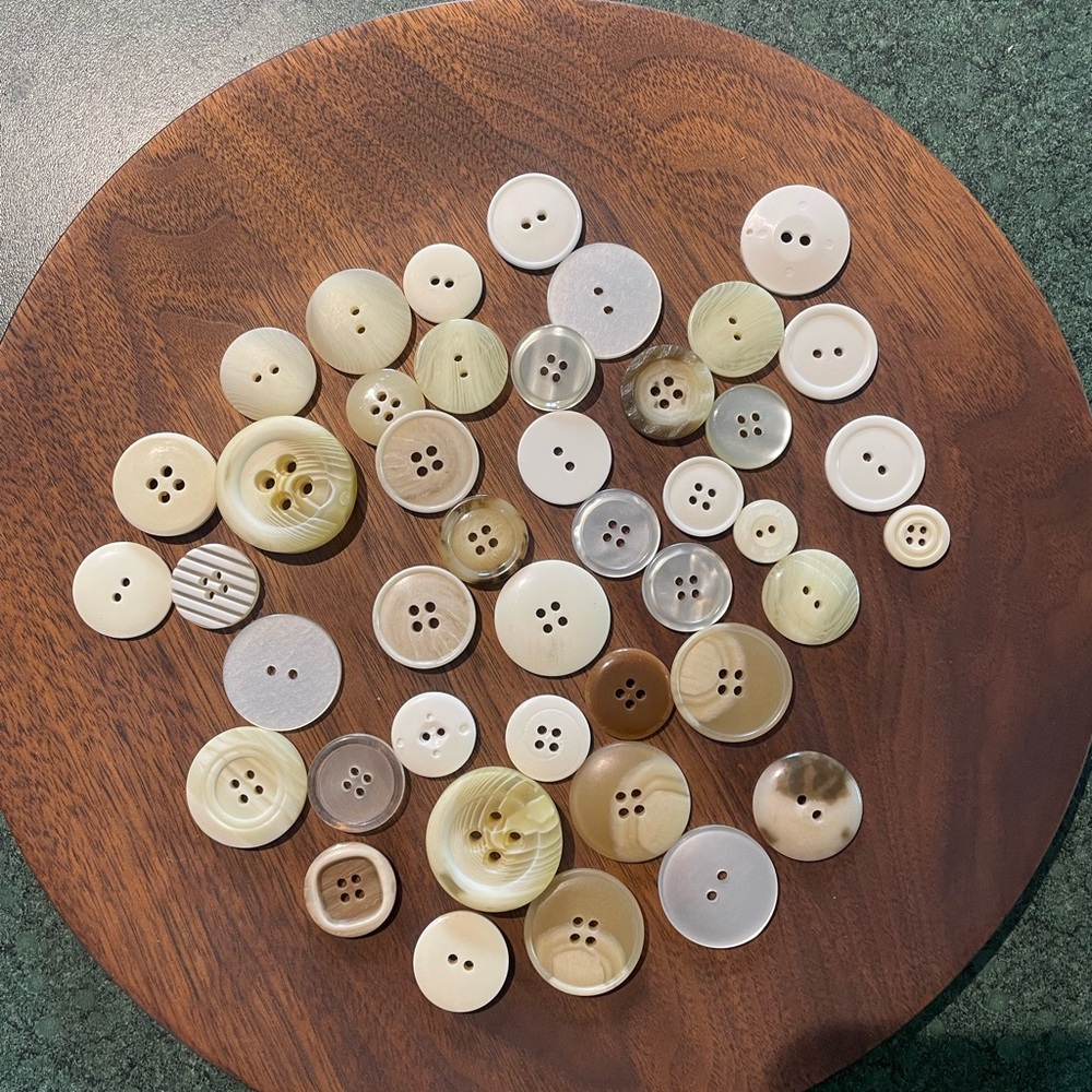 Assorted Plastic Vintage Buttons